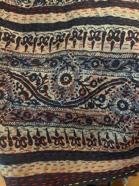 Hand-sewn silk scarf